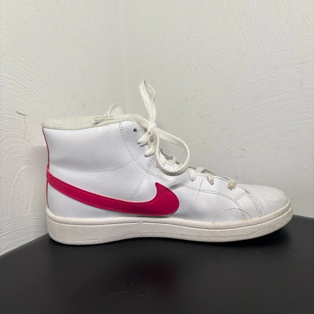 Nike Court Royale 2 Mid Women's Size 8.5 White Pink High Top Sneakers CT1725-104